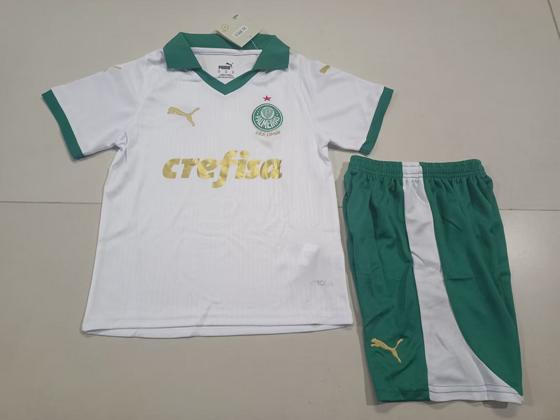 Kids-Palmeiras 24/25 Away White Soccer Jersey